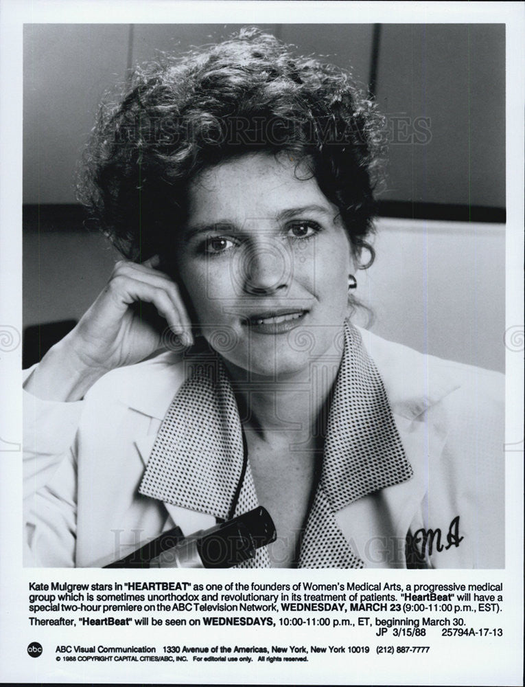 1988 Press Photo Kate Mulgrew in &quot;HeartBeat&quot; - Historic Images