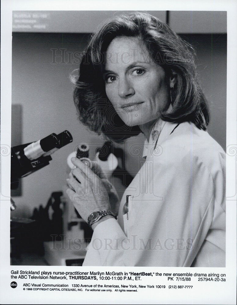 1988 Press Photo Gail Strickland in &quot;HeartBeat&quot; - Historic Images