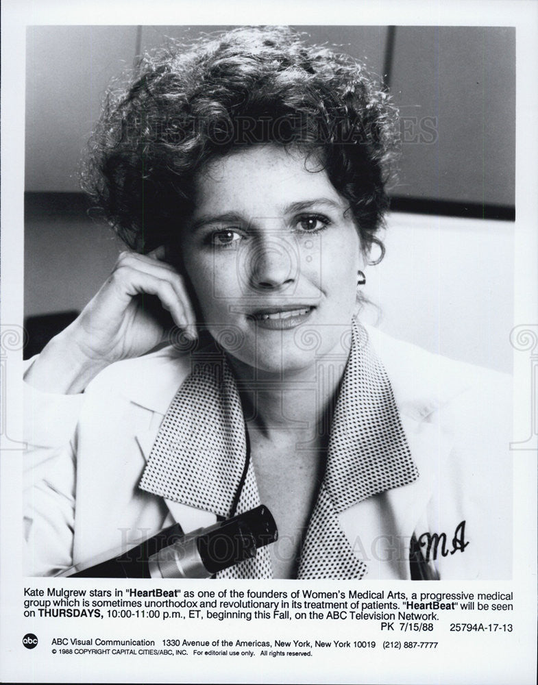 1988 Press Photo Kate Mulgrew in &quot;Heartbeat&quot; - Historic Images