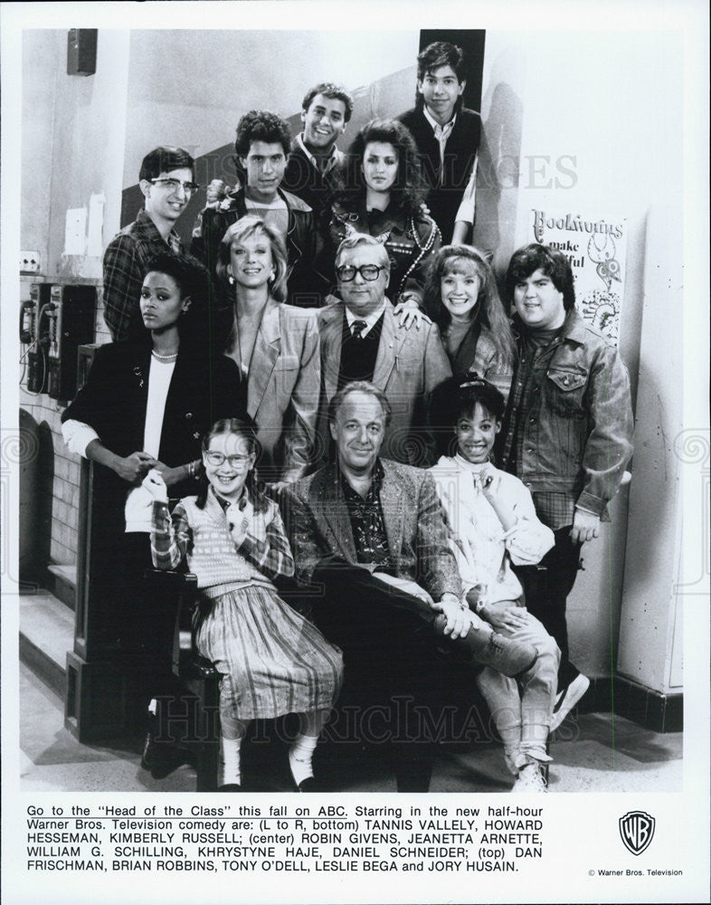 1986 Press Photo Cast of &quot;Head of the Class&quot; - Historic Images