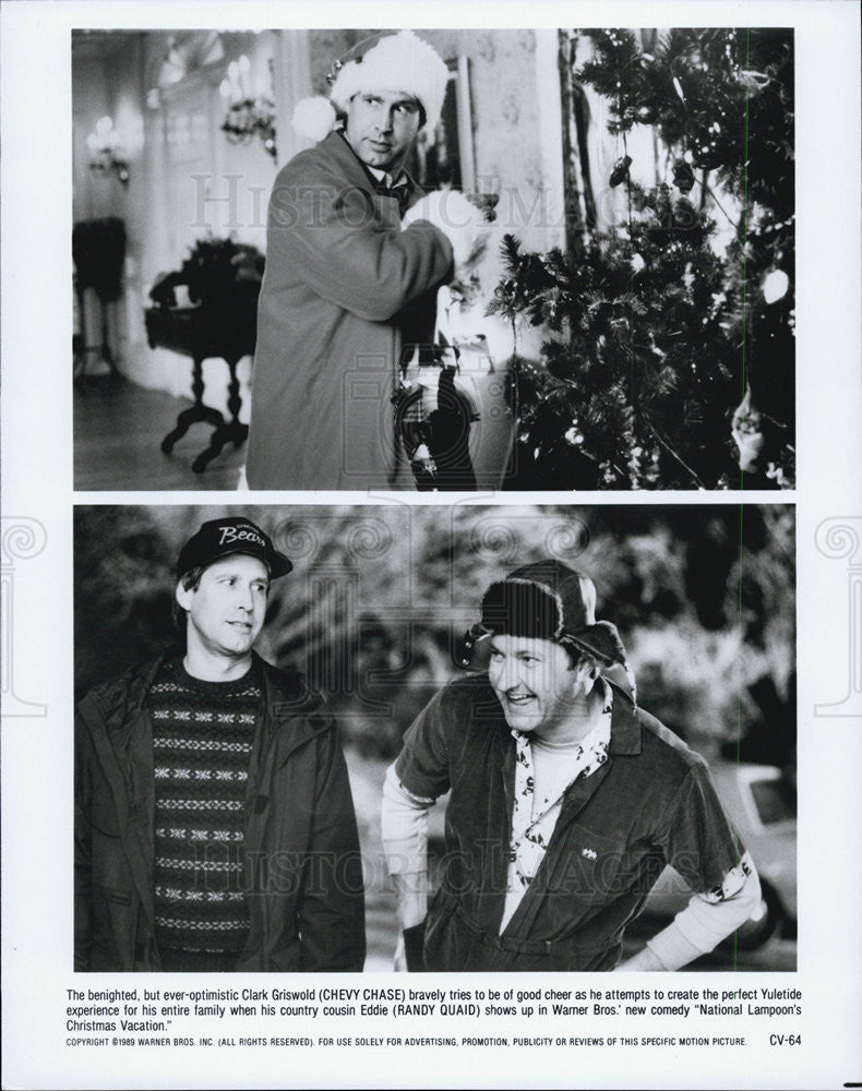 Press Photo Actor Chevy Chase star in National Lampoos Christmas Vacation - Historic Images