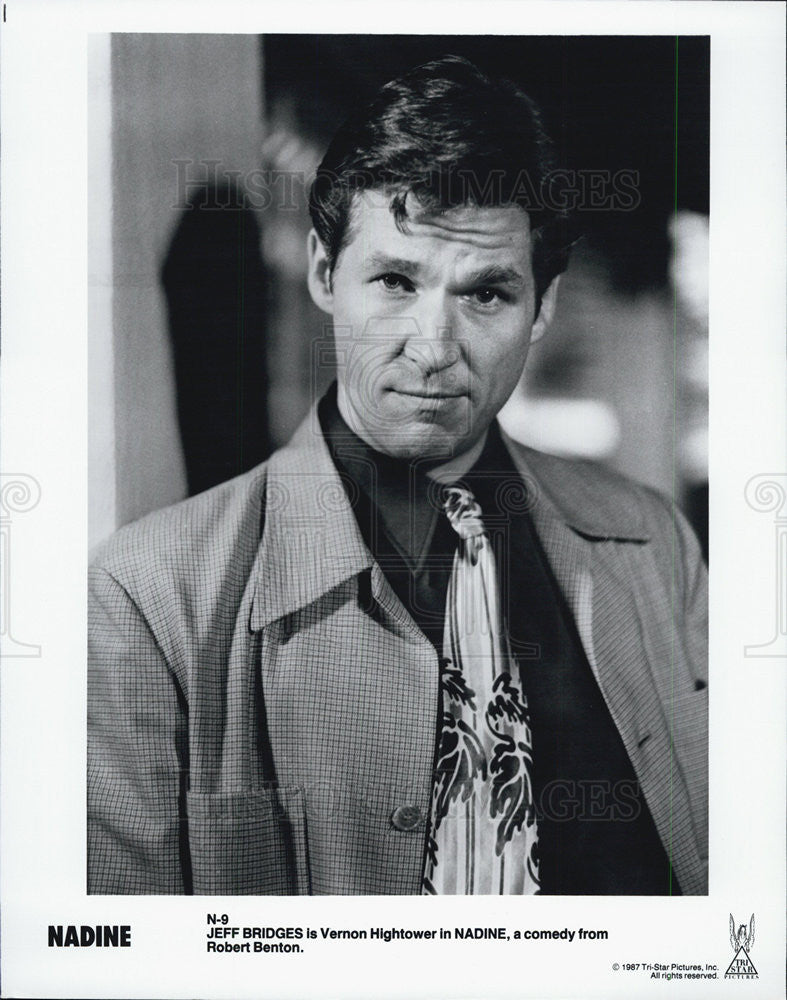 1987 Press Photo Jeff Bridges in &quot;Nadine&quot; - Historic Images