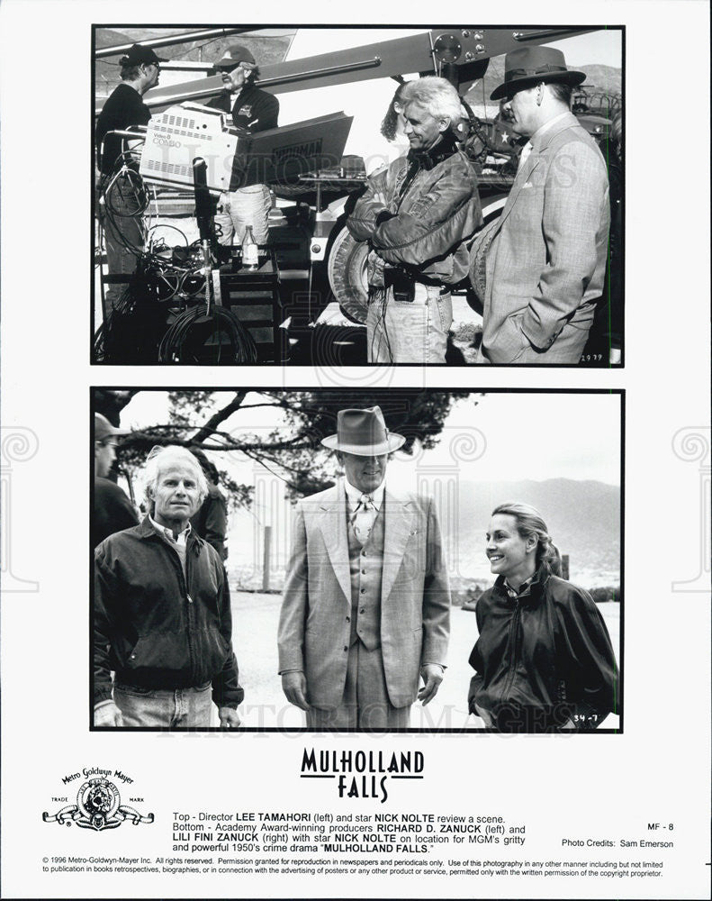 1996 Press Photo cast of &quot;MULLHOLLAND FALLS&quot; - Historic Images