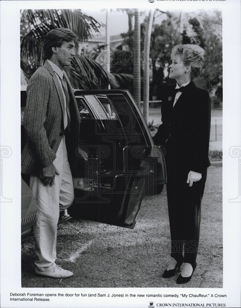 1986 Press Photo Deborah Foreman &amp; Sam J Jones in &quot;My Chaffeur&quot; - Historic Images