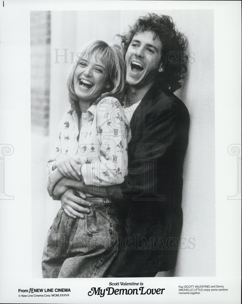 1987 Press Photo Scott Valentine Michelle Little SCOTT VALENTINE MY DEMON LOVER - Historic Images