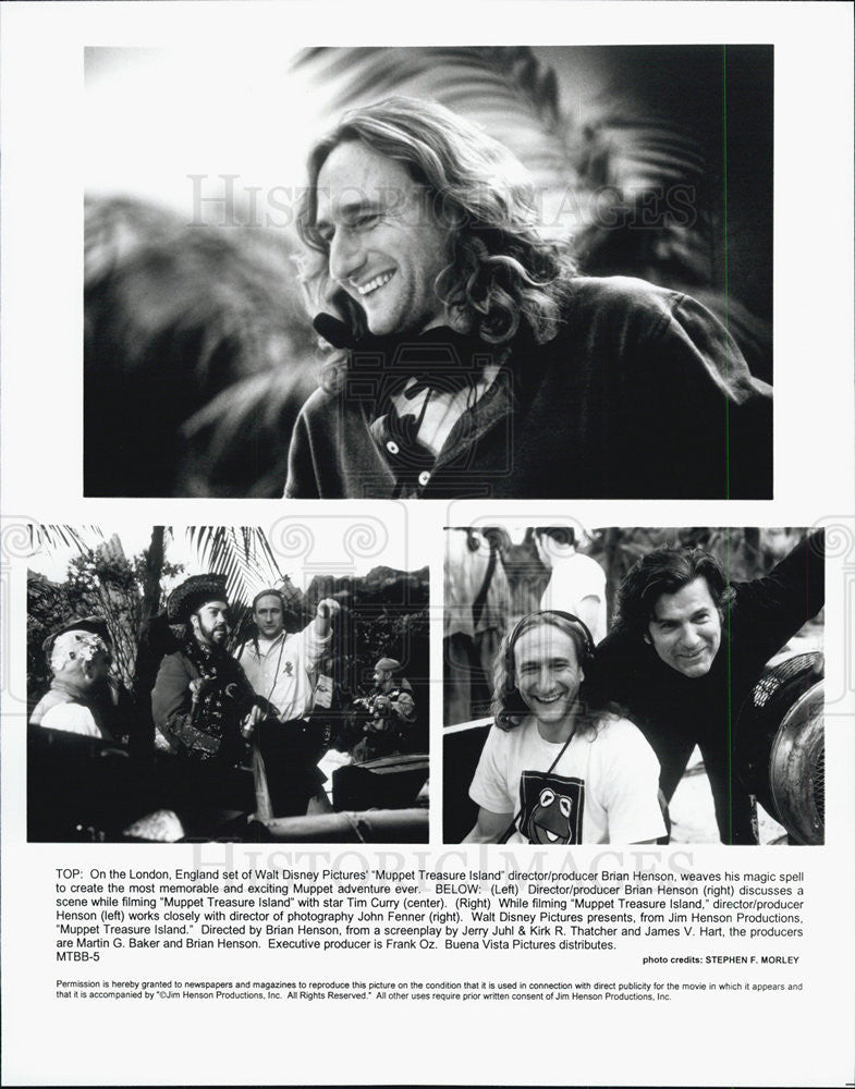 Press Photo Brian Henson Director Tim Curry Actor MUPPET TREASURE ISLAND - Historic Images