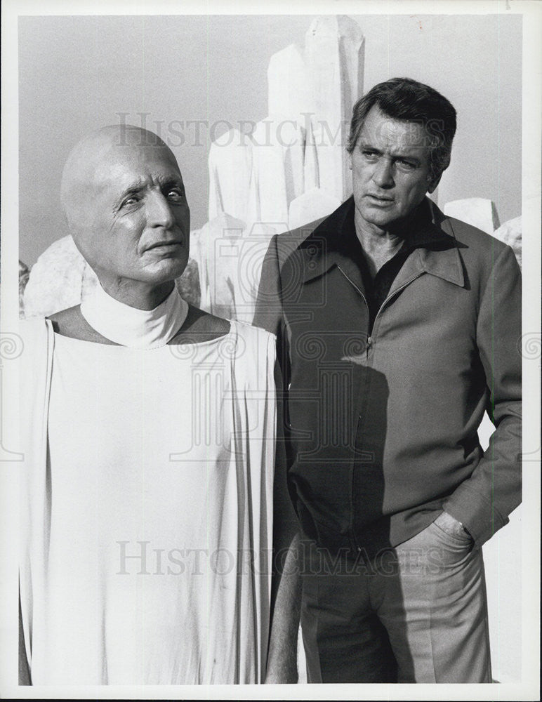 1982 Press Photo Rock Hudson Terence Longdon THE MARTIAN CHRONICLES - Historic Images