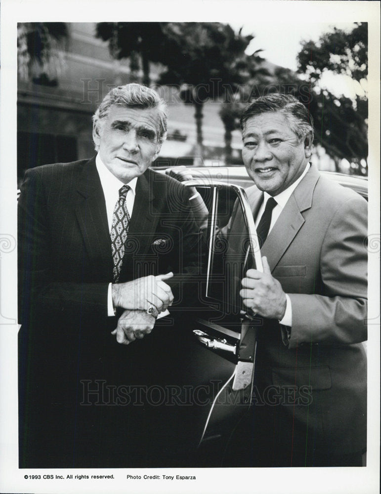 1993 Press Photo Gene Barry  &quot;Burke&#39;s Law&quot; - Historic Images