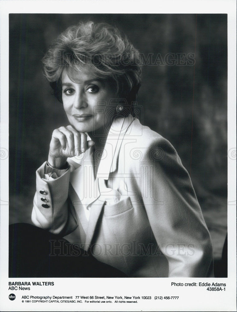 1991 Press Photo Barbara Walters - Historic Images