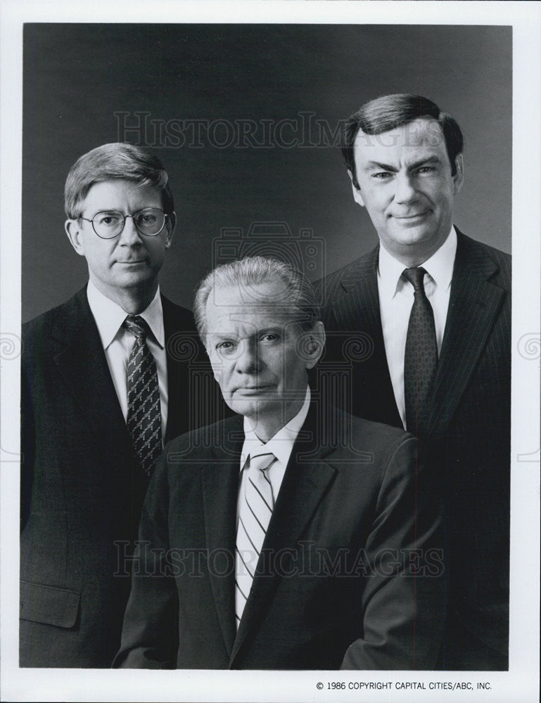 1986 Press Photo David Brinkley Sam Donaldson THIS WEEK WITH DAVID BRINKLEY - Historic Images