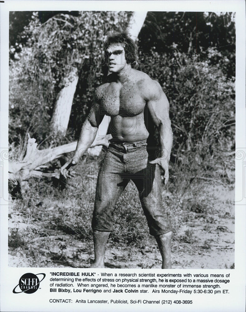 Press Photo Lou Farrigno THE INCREDIBLE HULK - Historic Images