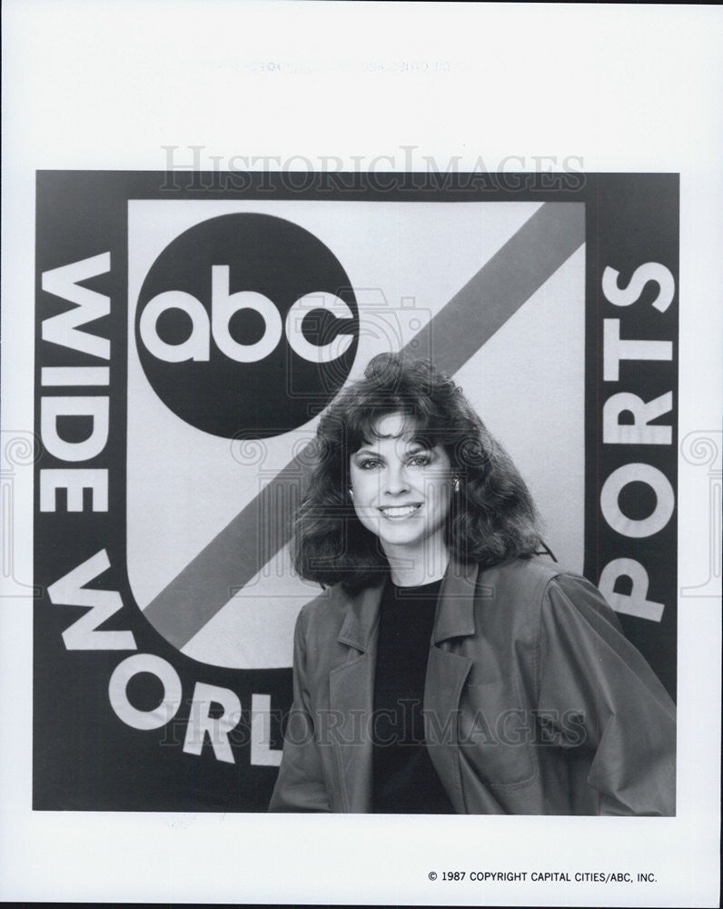 1987 Press Photo Becky Dixon on ABC&#39;s &quot;Wide World of Sports&quot; - Historic Images