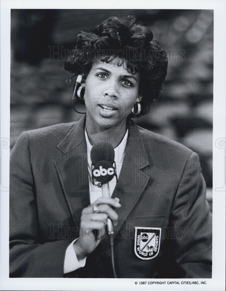 1987 Press Photo Cheryl Miller on ABC&#39;s &quot; Wide World of Sports&quot; - Historic Images