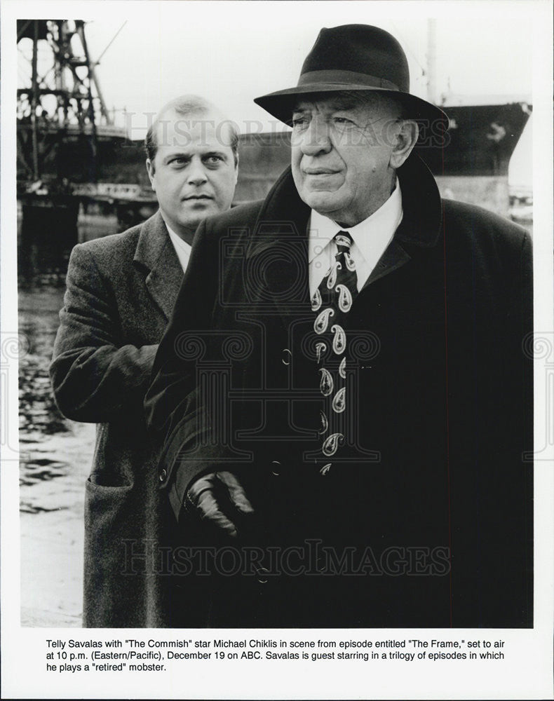 Press Photo Telly Savalas And Michael Chiklis Stars In ABC Show The Commish - Historic Images