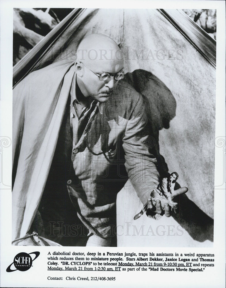 1940 Press Photo Actor Albert Dekker Starring In &quot;Dr. Cyclops&quot; As Dr. Thorkel - Historic Images