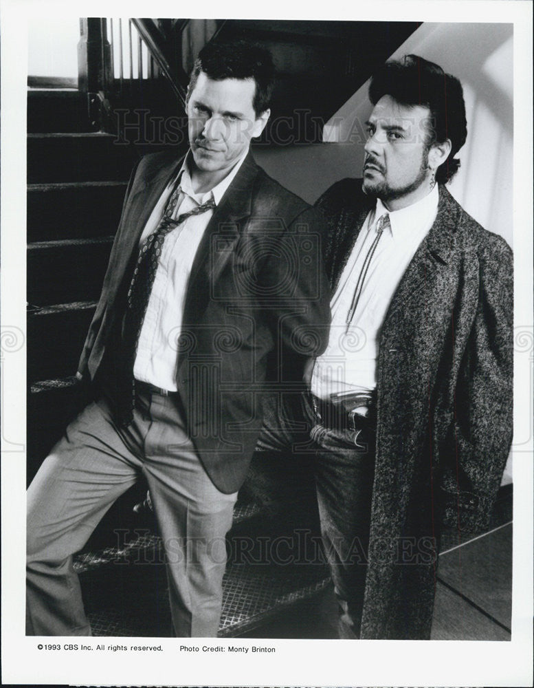 1993 Press Photo Tim Matheson And Robert Pastorelli Robin Cook&#39;s Harmful Intent - Historic Images