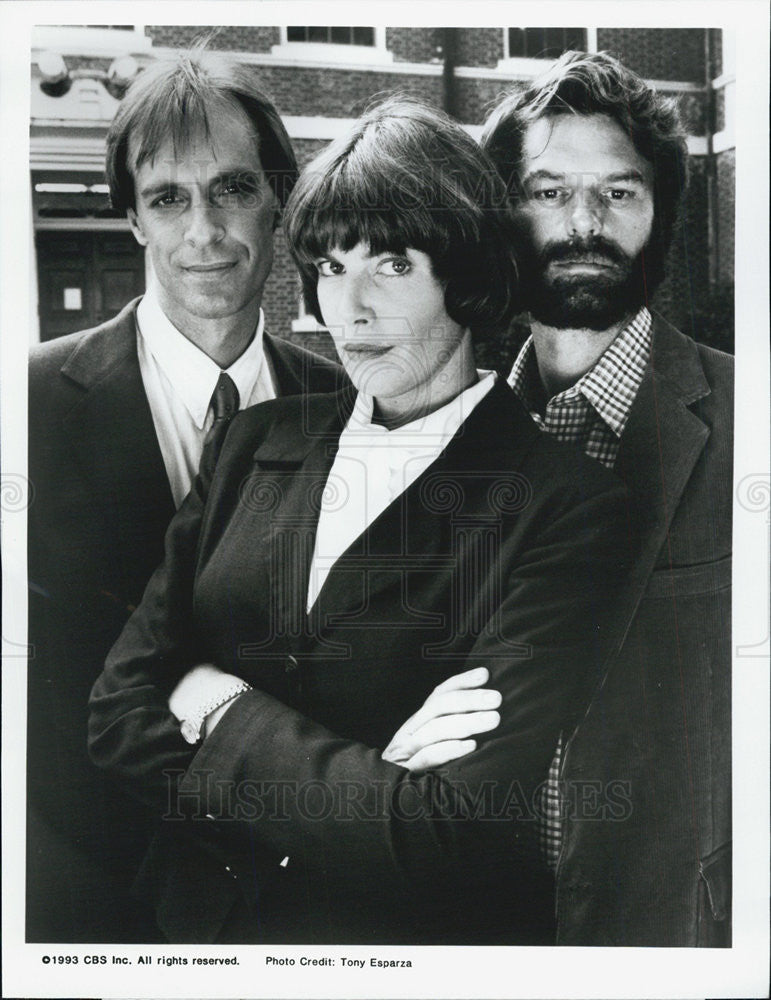 1993 Press Photo Keith Carradine Kelly McGillis And Harry Hamlin In CBS Movie - Historic Images