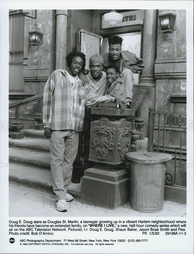 1993 Press Photo  Cast Photo of &quot;Where I Live&quot; - Historic Images