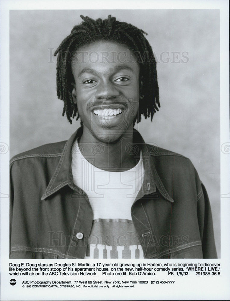 1993 Press Photo Doug E, Doug starring in &quot;where I Live&quot; - Historic Images