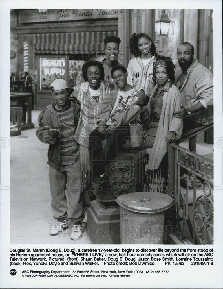 1993 Press Photo Doug E. Doug Actor Where I live Tv Show - Historic Images