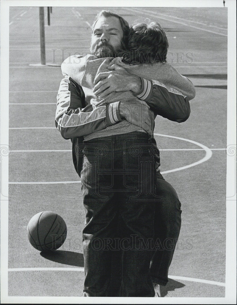 1986 Press Photo Merlin Olsen Jason Late FATHERS AND SONS - Historic Images