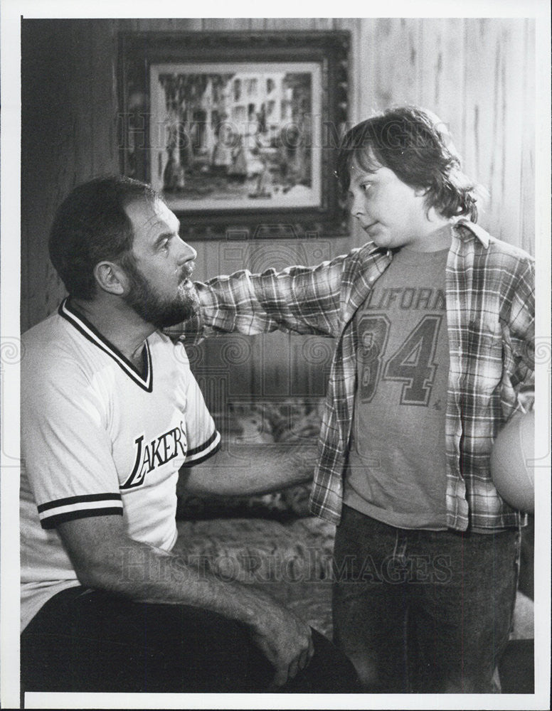 1986 Press Photo Merlin Olsen Jason Late FATHERS AND SONS - Historic Images