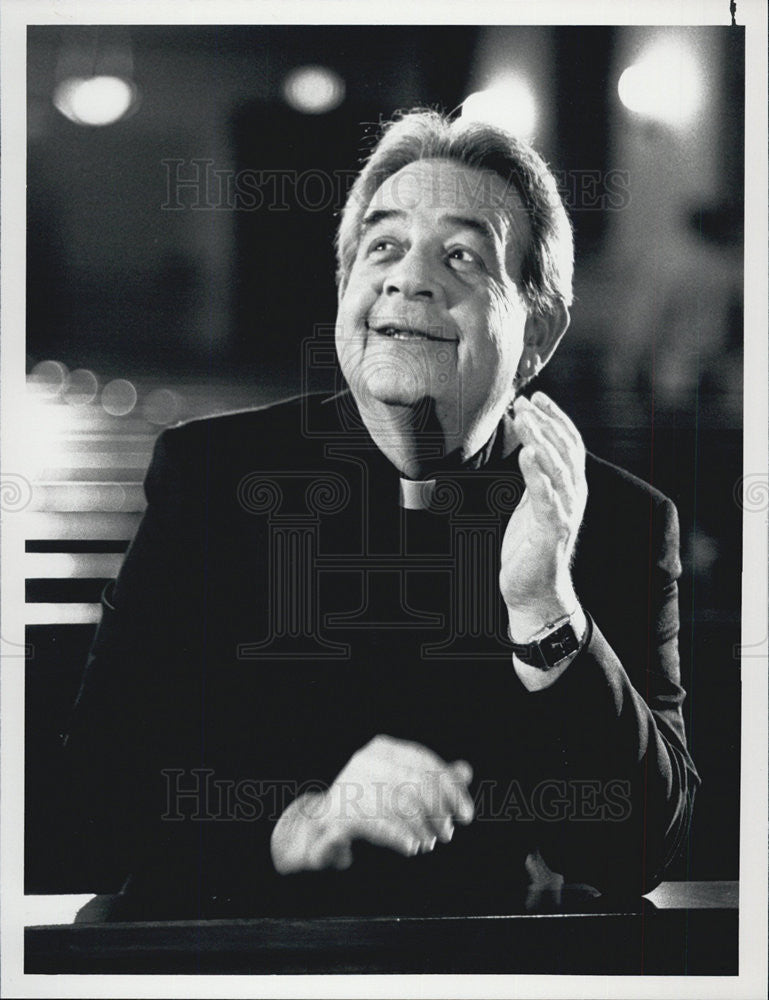 1987 Press Photo Tom Bosley Actor Fatal Confession: A Father Dowling Mystery - Historic Images