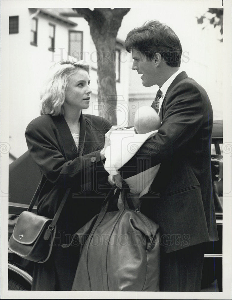 1990 Press Photo Tracy Pollan And D.W. Moffett In Danielle Steel&#39;s Fine Things - Historic Images