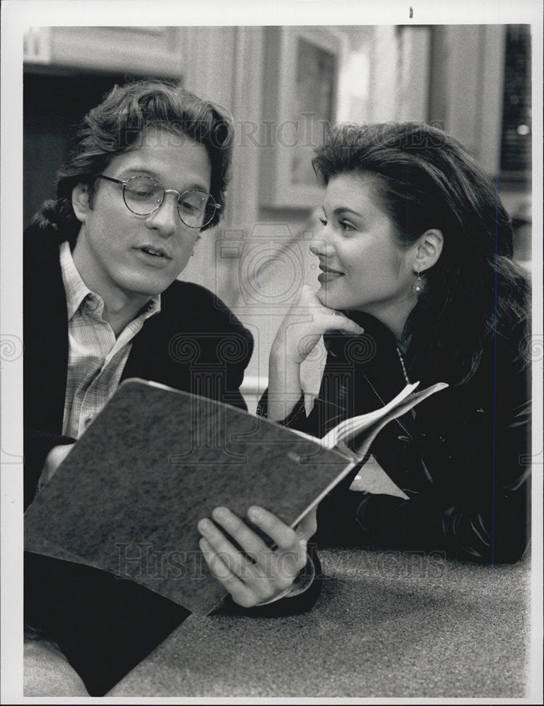 Press Photo of Tiffani-Amber Thiessen of TVs &quot;Saved By The Bell: College Years&quot; - Historic Images
