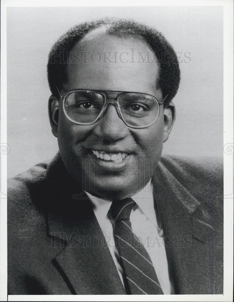 1987 Press Photo Al Roker on &quot;Sunday Today&quot; - Historic Images