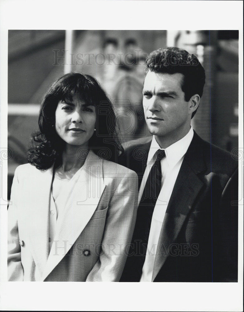 1992 Press Photo Rachel Ticotin And Jon Tenney Star in Crime And Punishment - Historic Images