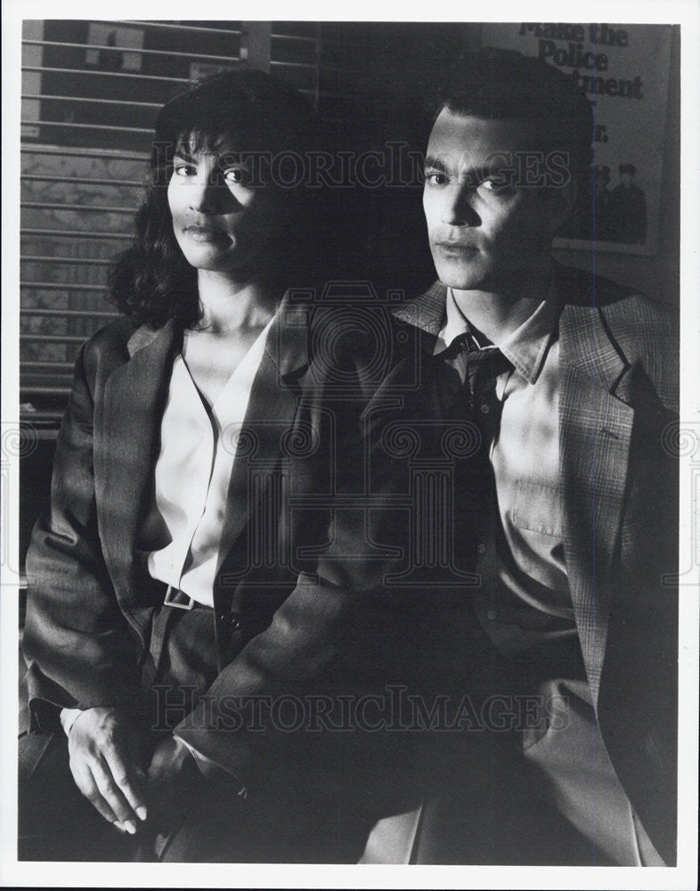 1992 Press Photo Crime And Punishment Cast Rachel Ticotin And Jon Tenney - Historic Images