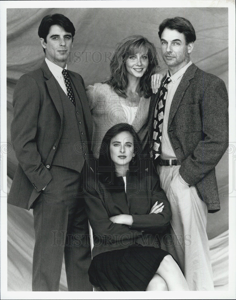 1992 Press Photo Marlee Matlin, Mark Harmon, William  Roberts &amp; Nancy Everhard - Historic Images