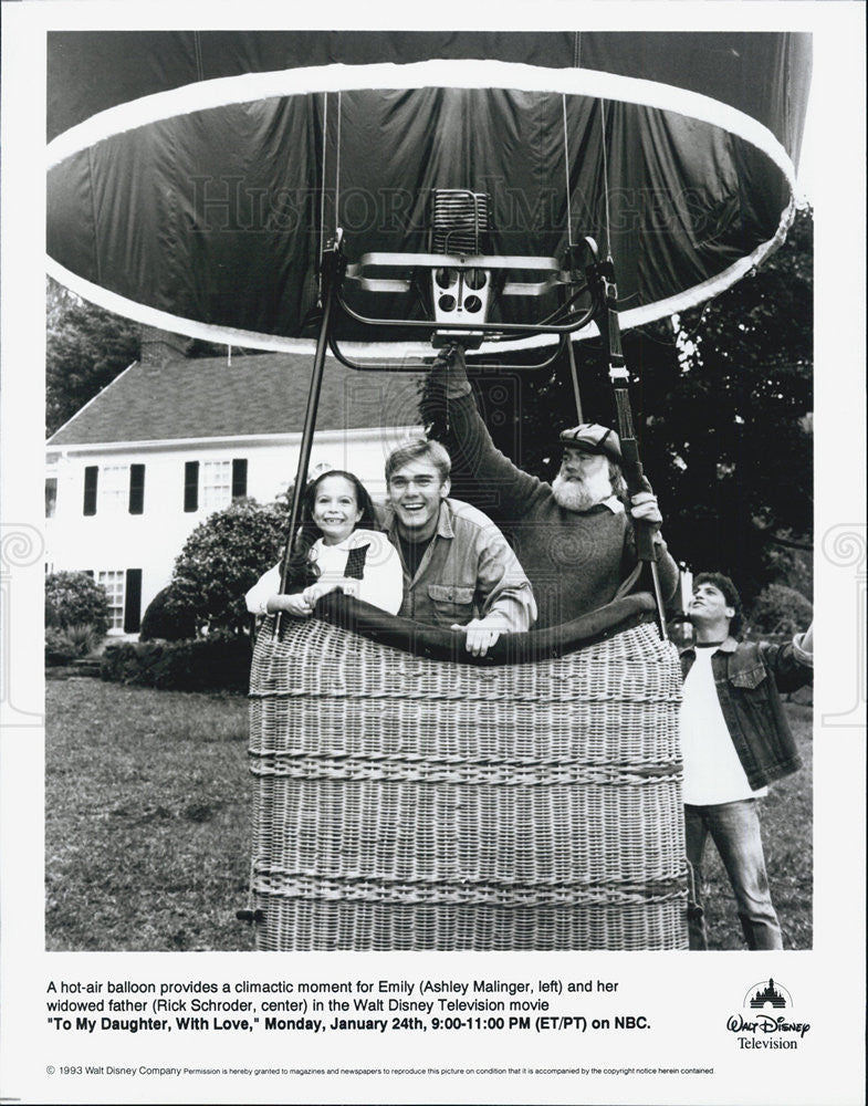 1993 Press Photo To My Daughter With Love Film Rick Schroder Ashley Malinger - Historic Images