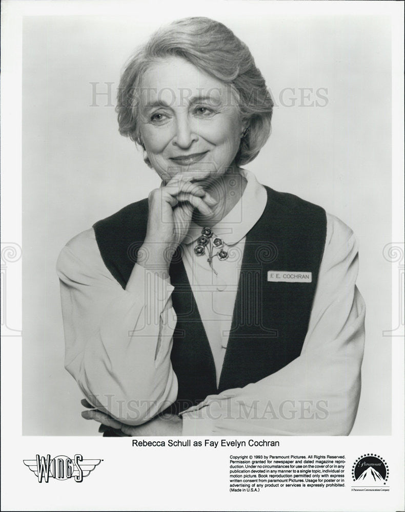 1993 Press Photo Rebecca Schull as Fay Cochran on &quot;Wings&quot; - Historic Images