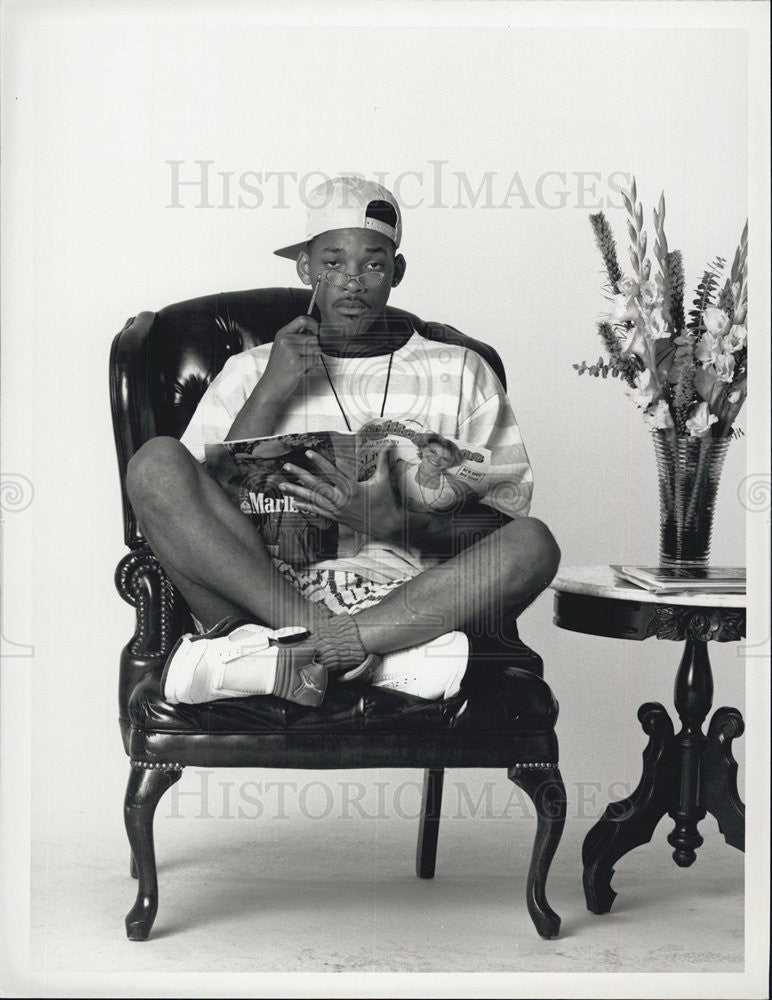 1990 Press Photo Actor Will Smith In NBC Television Show Fresh Prince Of Bel Air - Historic Images