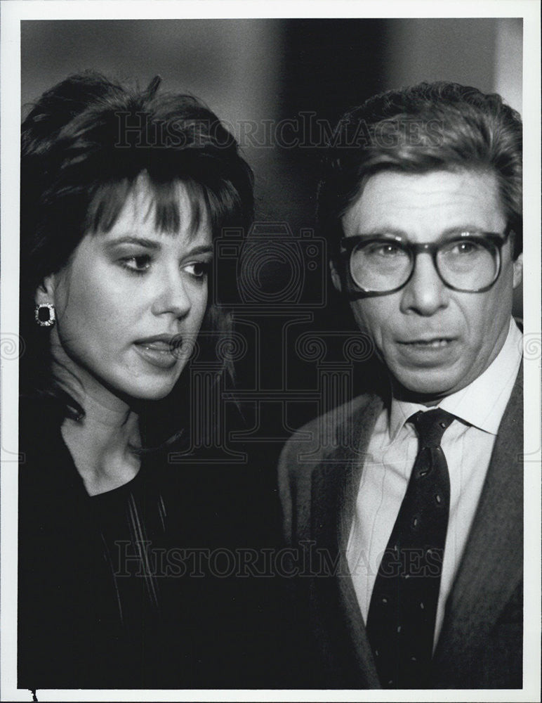 1987 Press Photo Robert Walden And Lee Purcell Guest Star On NBC Show Matlock - Historic Images