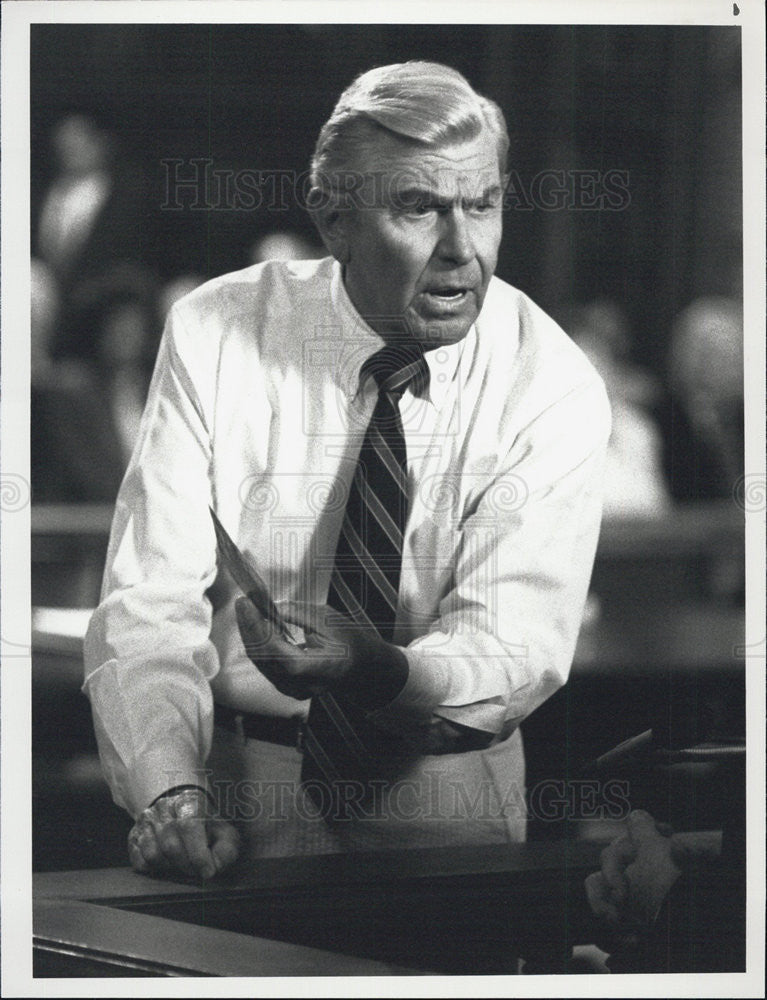 1989 Press Photo Andy Griffith on &quot;Matlock&quot; - Historic Images