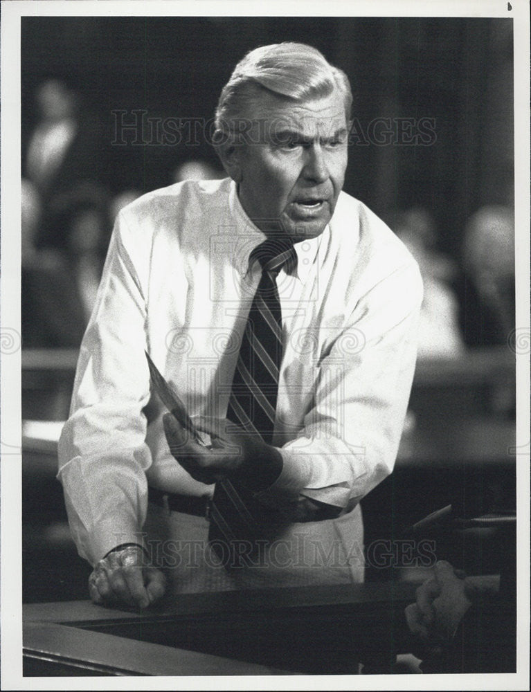 1989 Press Photo Andy Griffith on "Matlock" - Historic Images
