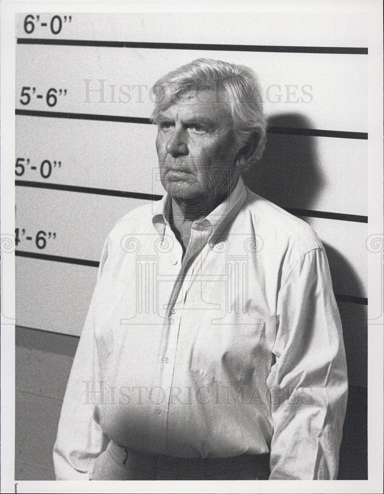 1990 Press Photo Andy Griffith on &quot;Matlock&quot; on NBC TV. - Historic Images