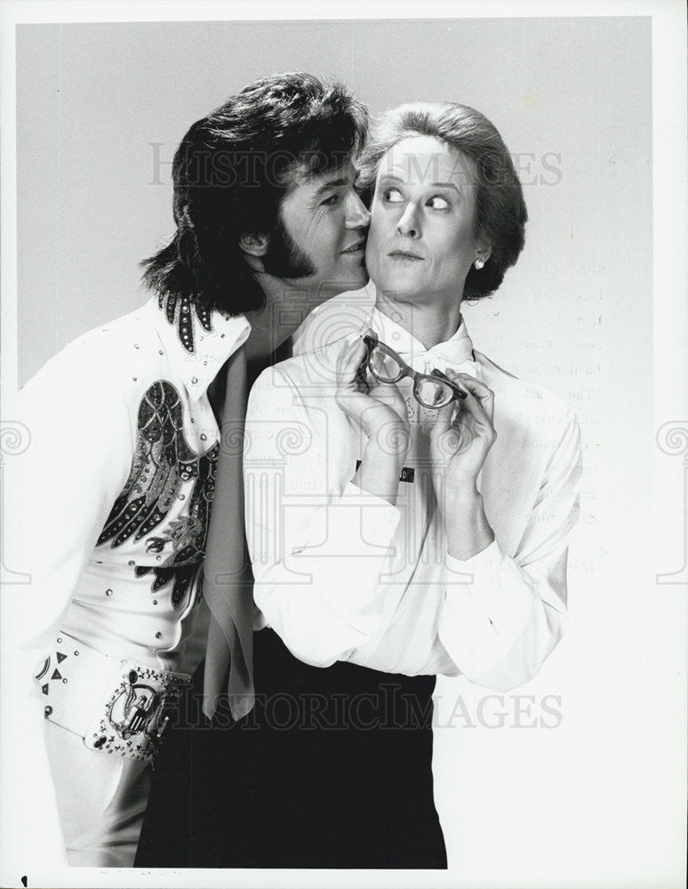 1985 Press Photo Pete Wilcox And Lucy Lee Flippin On NBC Show The Last Precinct - Historic Images