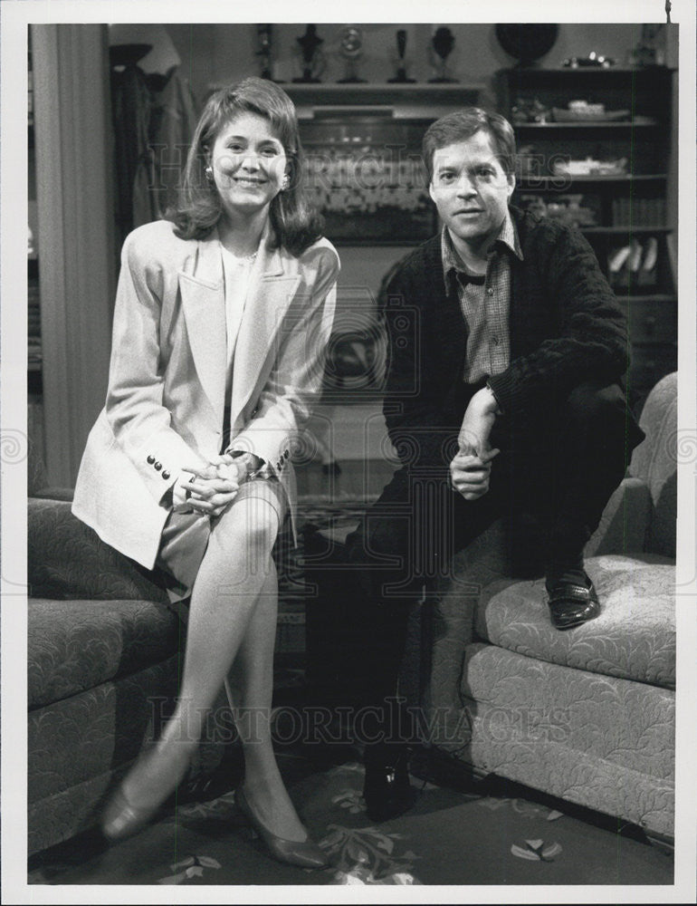 1988 Press Photo Bob Costas Jane Pauley Later With Bob Costas - Historic Images