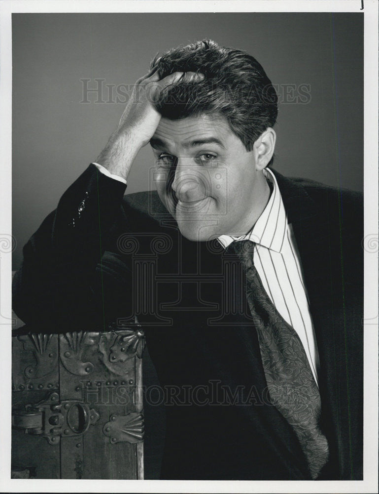 1990 Press Photo Comedian Jay Leno guest host of &quot;The Tonight Show&quot; - Historic Images