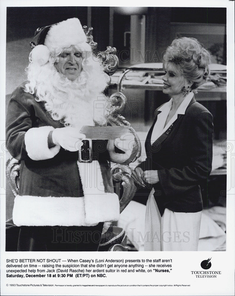 1993 Press Photo Christmas on NBC&#39;s sitcom Nurses - Historic Images