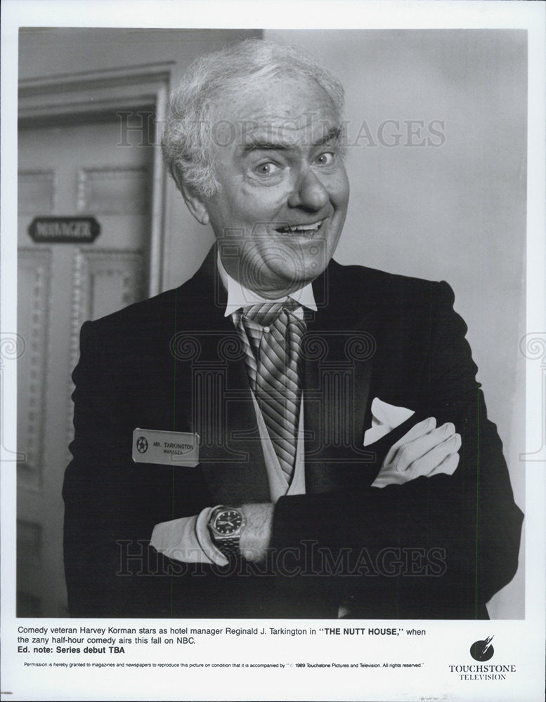 1989 Press Photo Harvey Korman in &quot;The Nutt House&quot; on NBC. - Historic Images