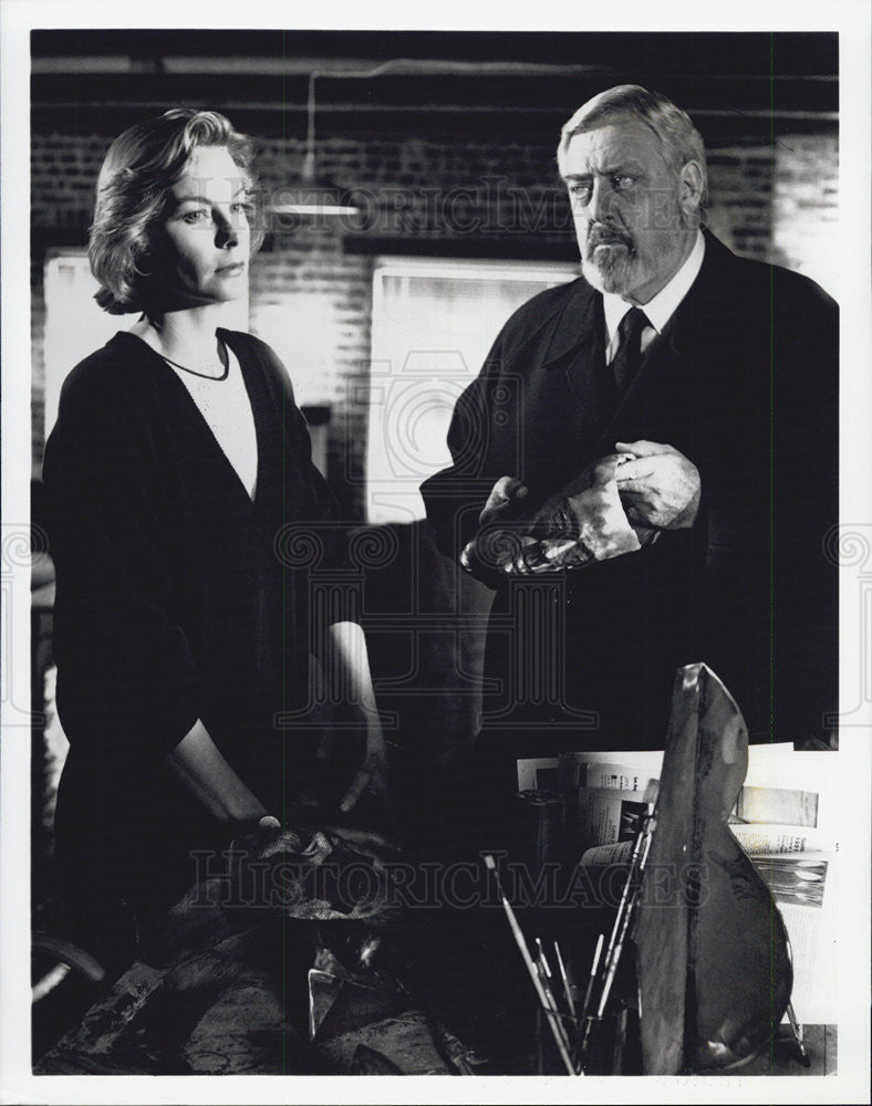 1992 Press Photo Raymond Burr And Maureen Muller Star In Perry Mason TV Movie - Historic Images