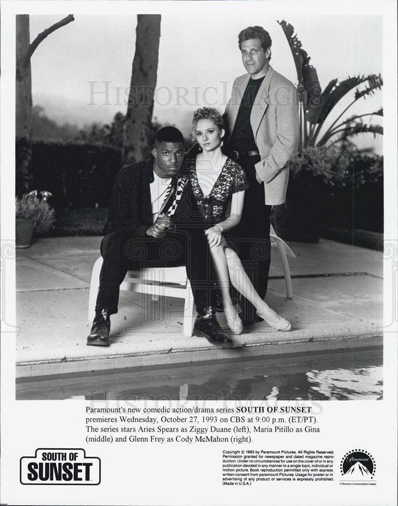 1993 Press Photo cast of South Of Sunset. - Historic Images