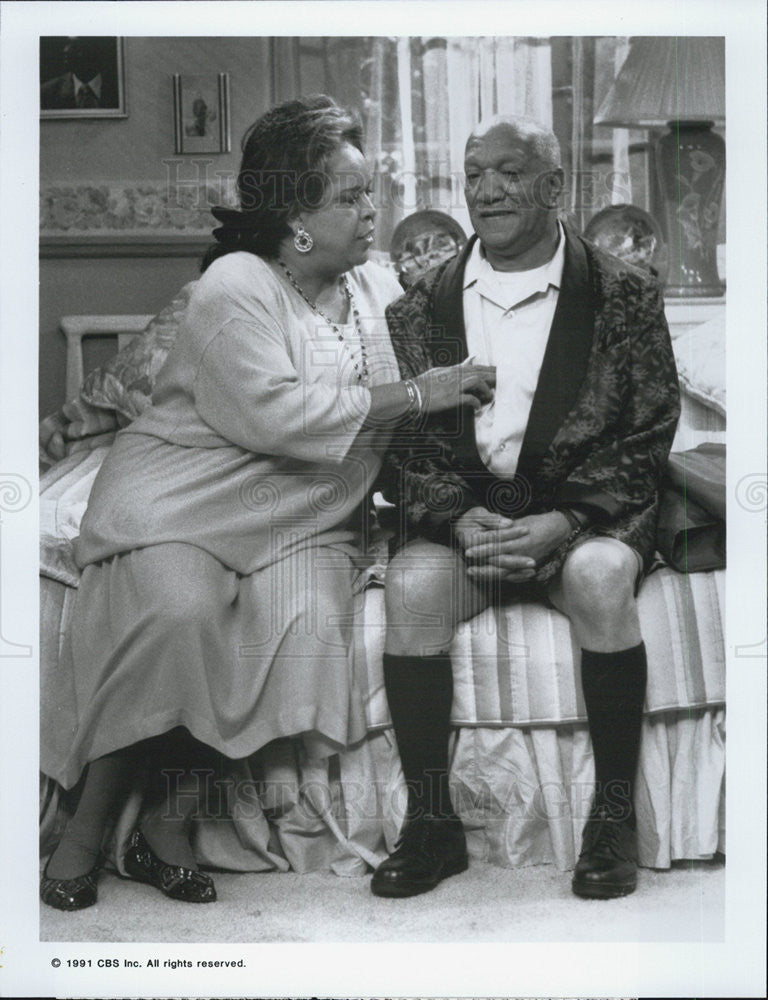 1991 Press Photo Redd Foxx &amp;Della Reese on &quot;The Royal Family&quot; - Historic Images