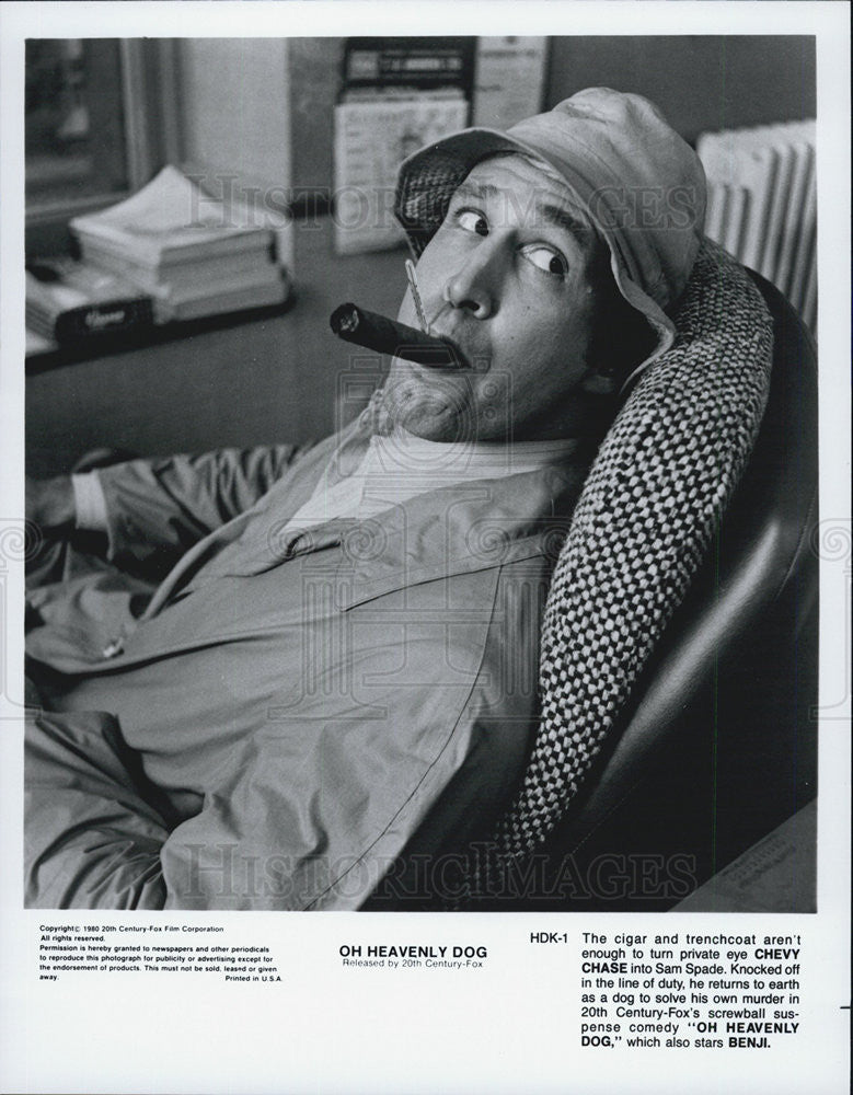 1980 Press Photo Chevy Chase in "Oh Heavenly Dog" - Historic Images
