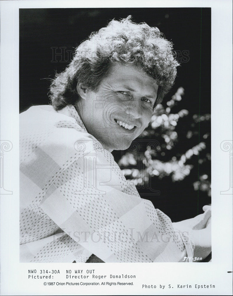 1987 Press Photo of director Roger Donaldson, director of &quot;No Way Out&quot; - Historic Images